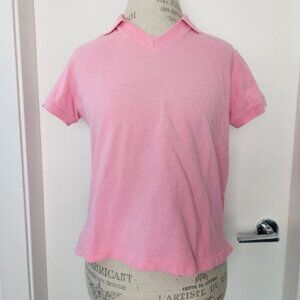 90s Pink Knit Polo Shirt